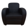 Black grey leather club chair - Very good condition