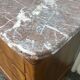 Commode Louis-Philippe en ronce de noyer avec marbre rosé – XIXe siècle