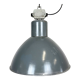Grey industrial aluminium pendant lamp from polam wilkasy, 1960s