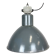 Grey industrial aluminium pendant lamp from polam wilkasy, 1960s