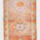 3x10 Orange & Beige Persian Vintage Runner Rug, 94x317Cm SK 22040