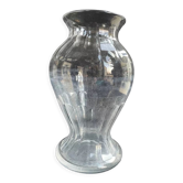 Grand vase en cristal soufflé et taillé XIXème