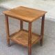 Vintage bar side table with wheels, Art Deco walnut, 1960.