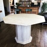 Travertine dining table