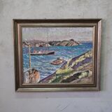 Torsten Torstenson (1901-1974), Swedish Modern Painting, 1950s, Oil on Canvas, Framed