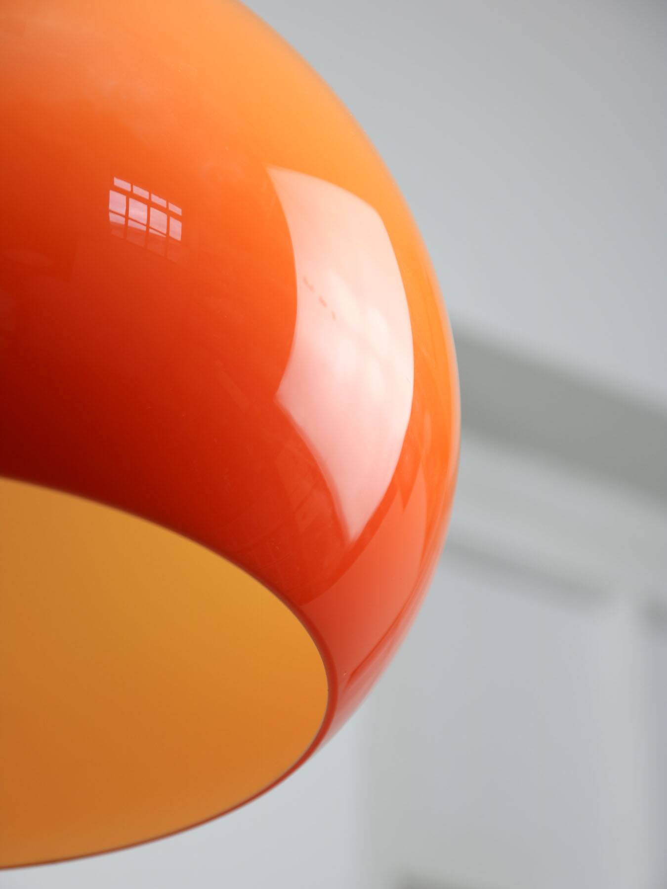 Rare Orange Jolly Pendant Lamp by Luigi Massoni for Guzzini, 1970s