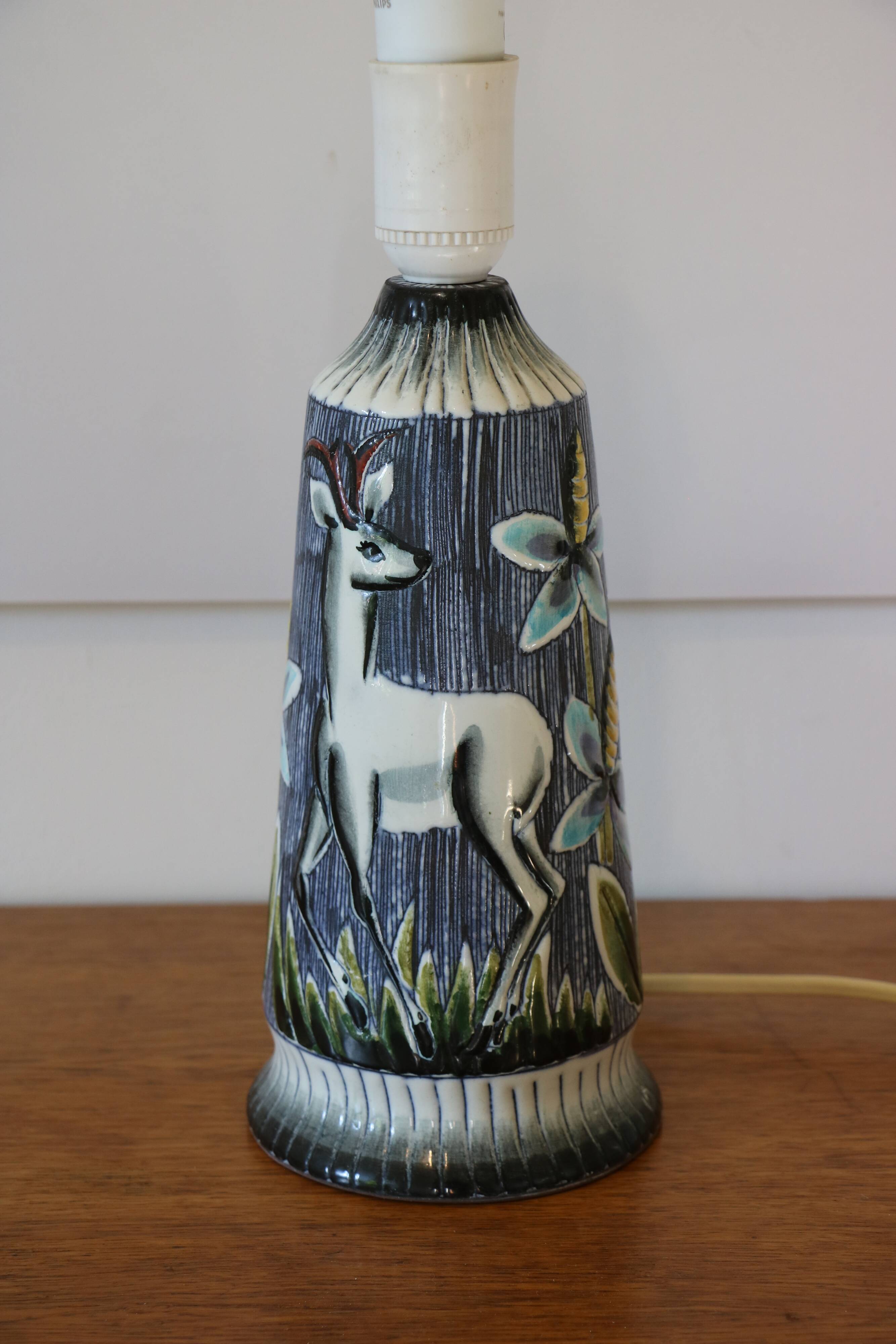 Scandinavian ceramic lamp base by Tilgmans Keramik