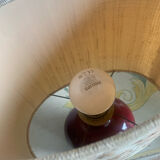 Vallauris Table Lamp Red Ceramic & Shade with F