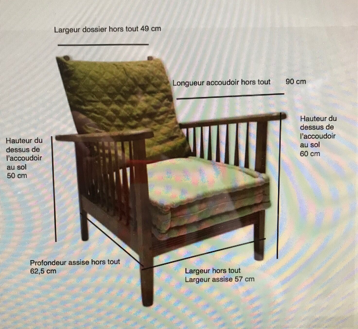 Chair style "morris" without cushions