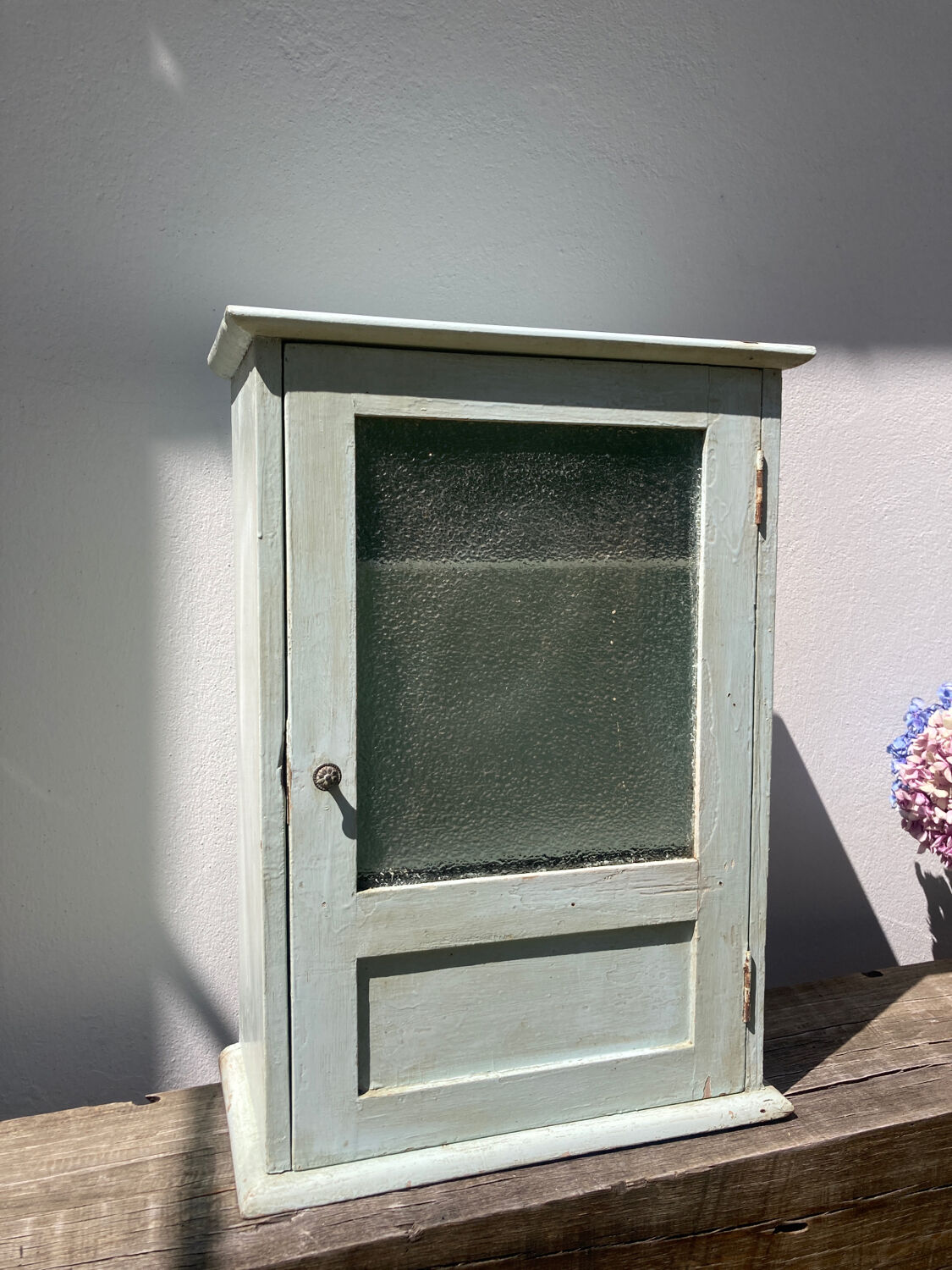 Handcrafted 1940 wooden medicine cabinet