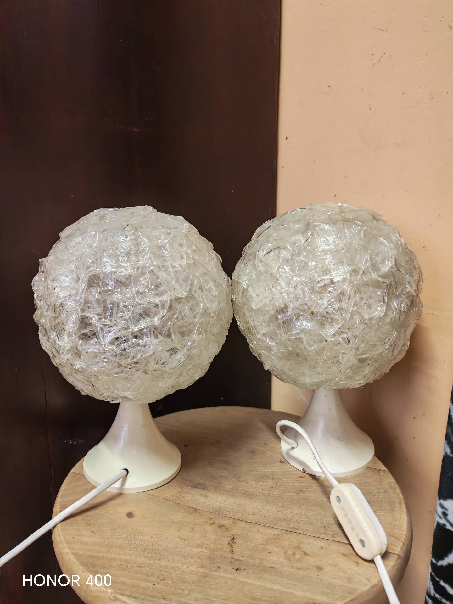 Pair of Space Age table lamps Germany 1970