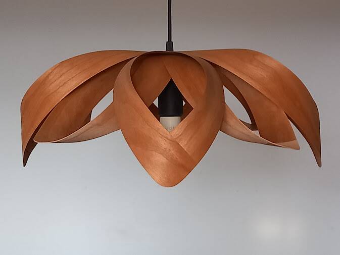 Hanging lamp - cherry wood