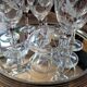 9 Verres à Pied Vintage Épi de Blé Ciselé