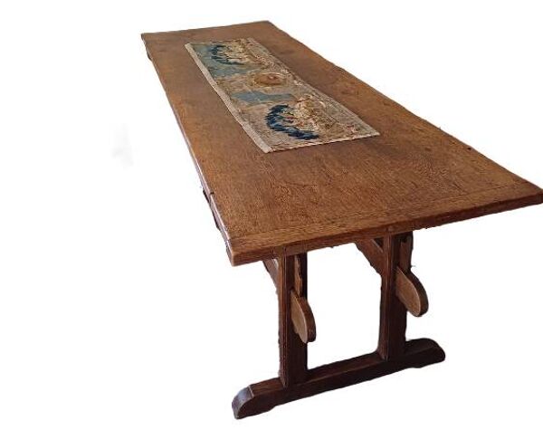 Old refectory table in solid oak, 17th–18th century