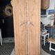 Vintage Art Deco duo of doors Rose and Daisy solid oak wood