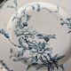 Antique Lunéville ironstone plate, K&G Marguerite pattern, blue and white
