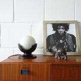 Lampe de table sculpturale par Pan Keramik avec boule de verre - années 1970
