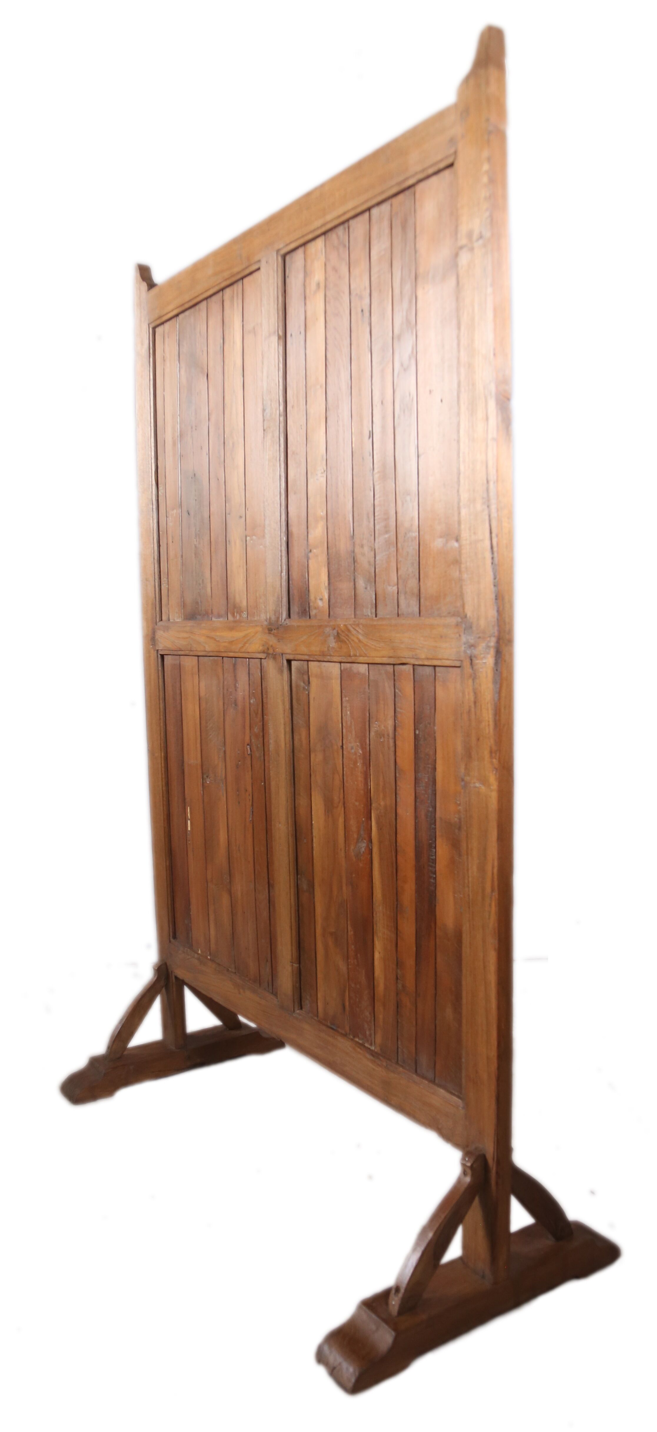 Ancient Burmese teak screen