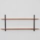 Vintage wooden and metal shelf, 1960