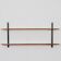 Vintage wooden and metal shelf, 1960