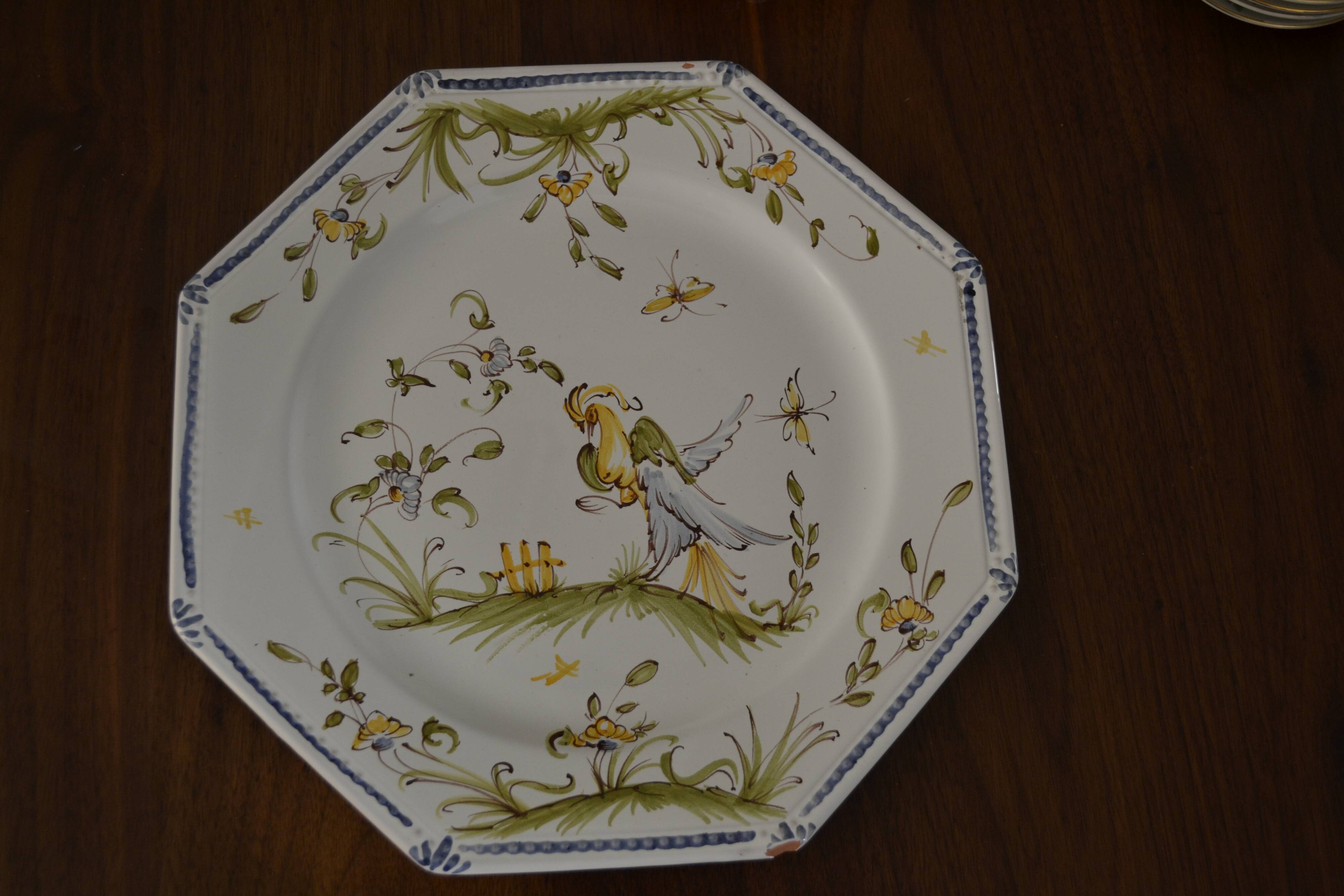 Decorative plate of moutiers