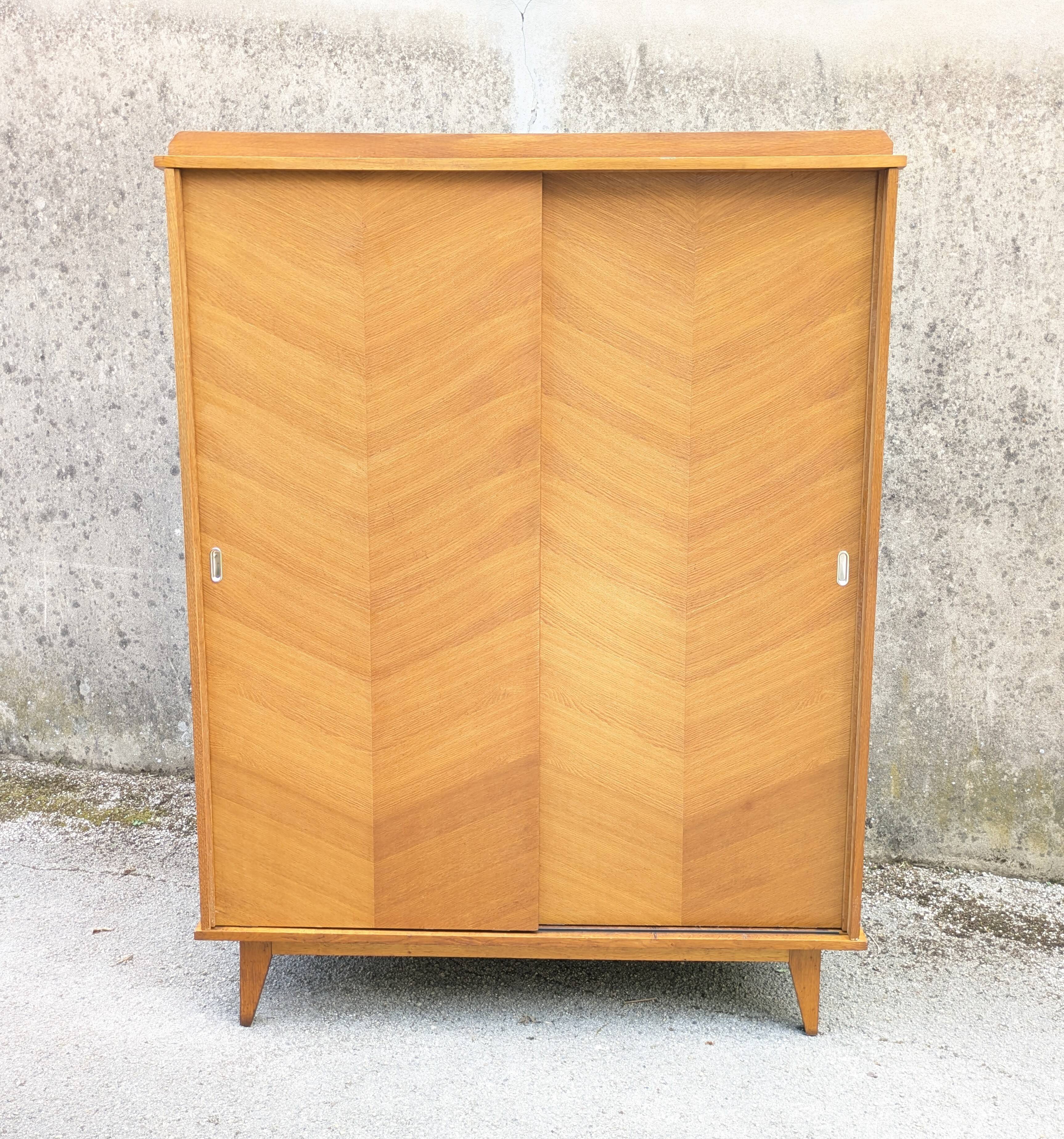Vintage wardrobe with sliding doors