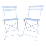 2 Chaises bistrot brasserie bière café terrasse pliante métal Brasserie
