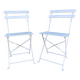 2 Folding metal bistro chairs for brasserie, beer, café, terrace, Brasserie
