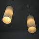 Pair of vintage Danish opaline glass hanging light