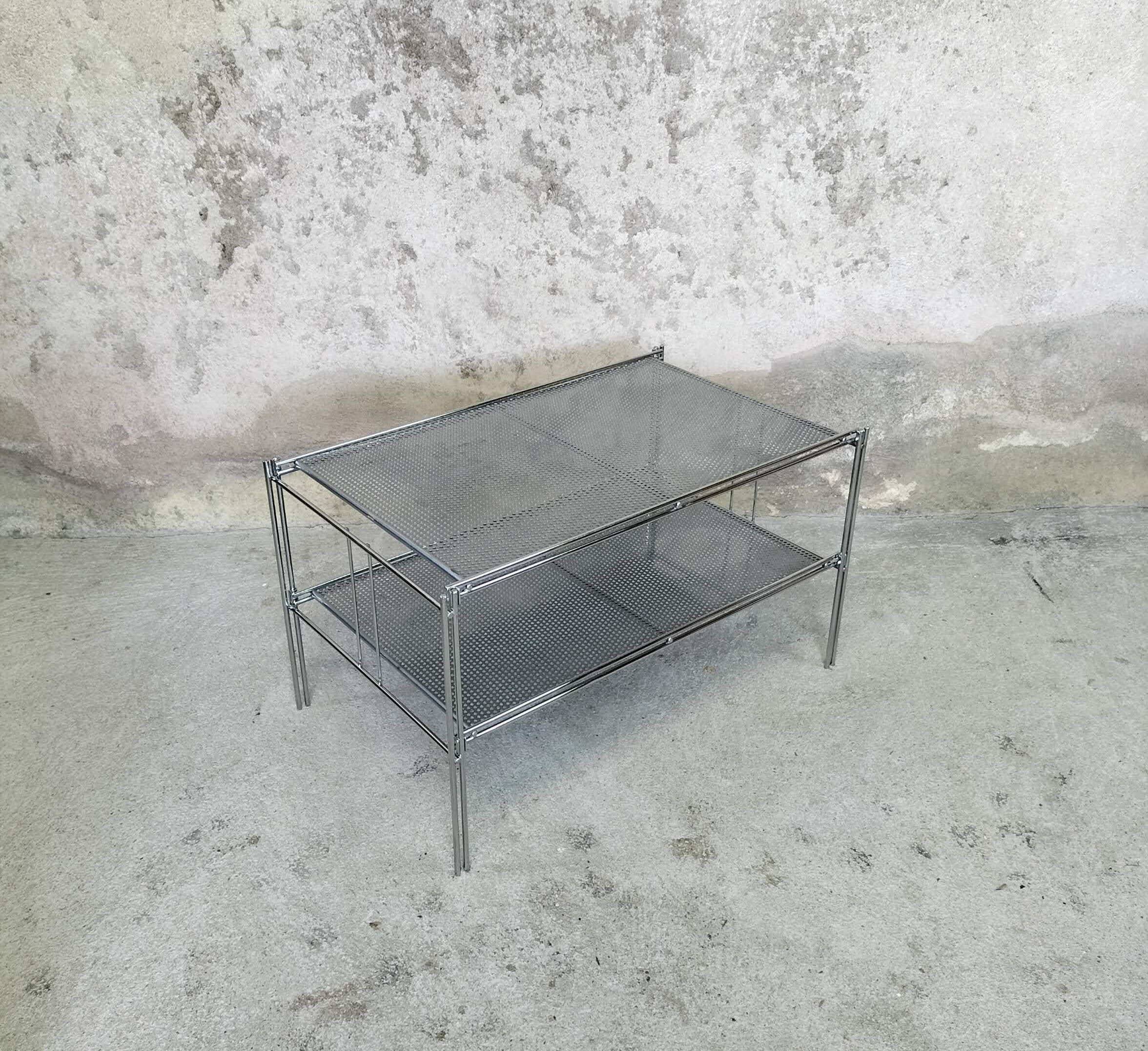 Chrome metal coffee table