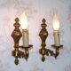 Pair of brass sconces