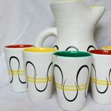 Vallauris orangeade service - signed André Baud - 50s/60s style
