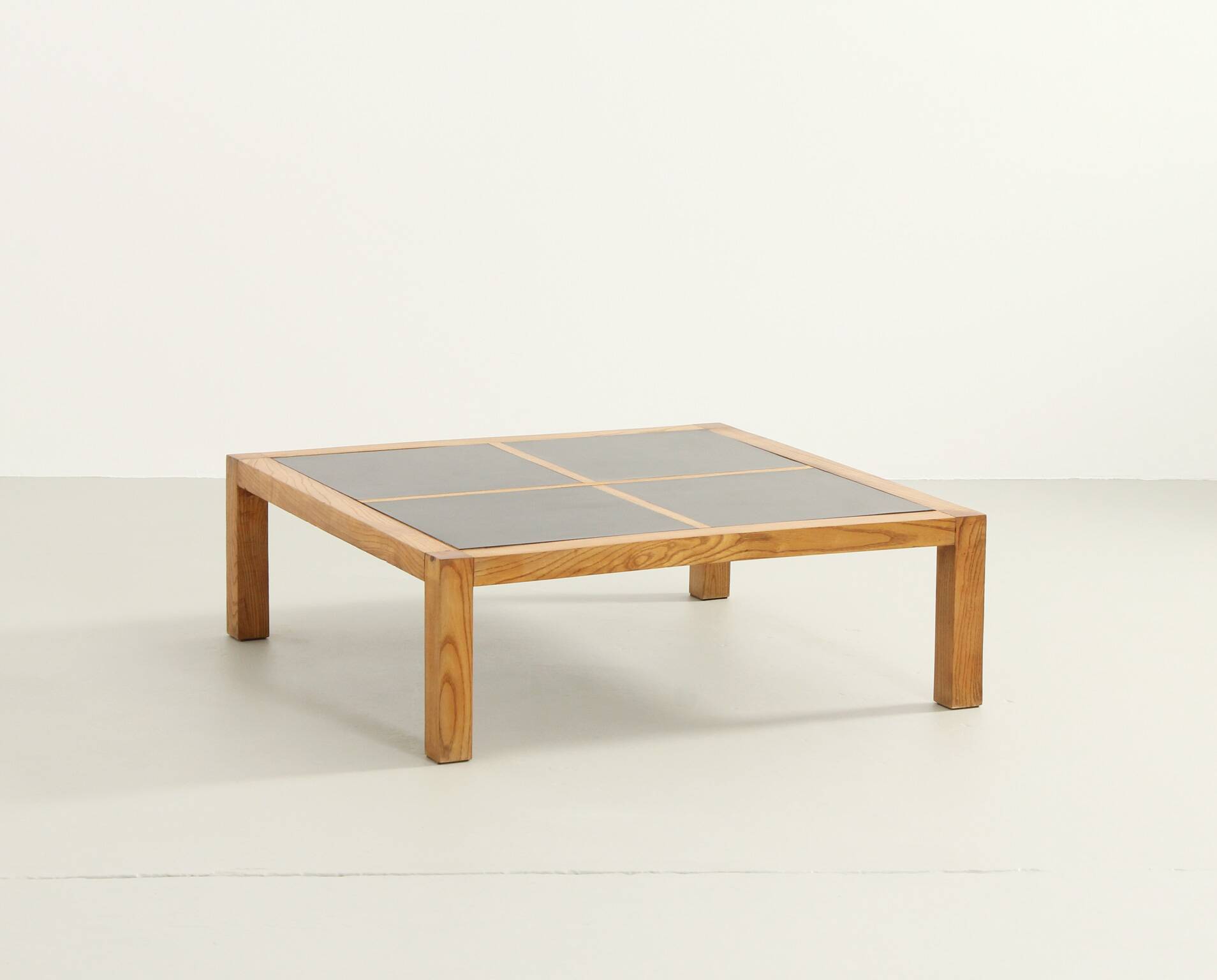 Coffee table or side table in pine and laminate, France, 1970s