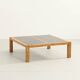Coffee table or side table in pine and laminate, France, 1970s