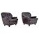 Design, Scandinavian, leather armchairs by Peem, 1970s, Finland