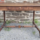 Writing table or wooden desk, Louis XIII style, turned feet, vintage