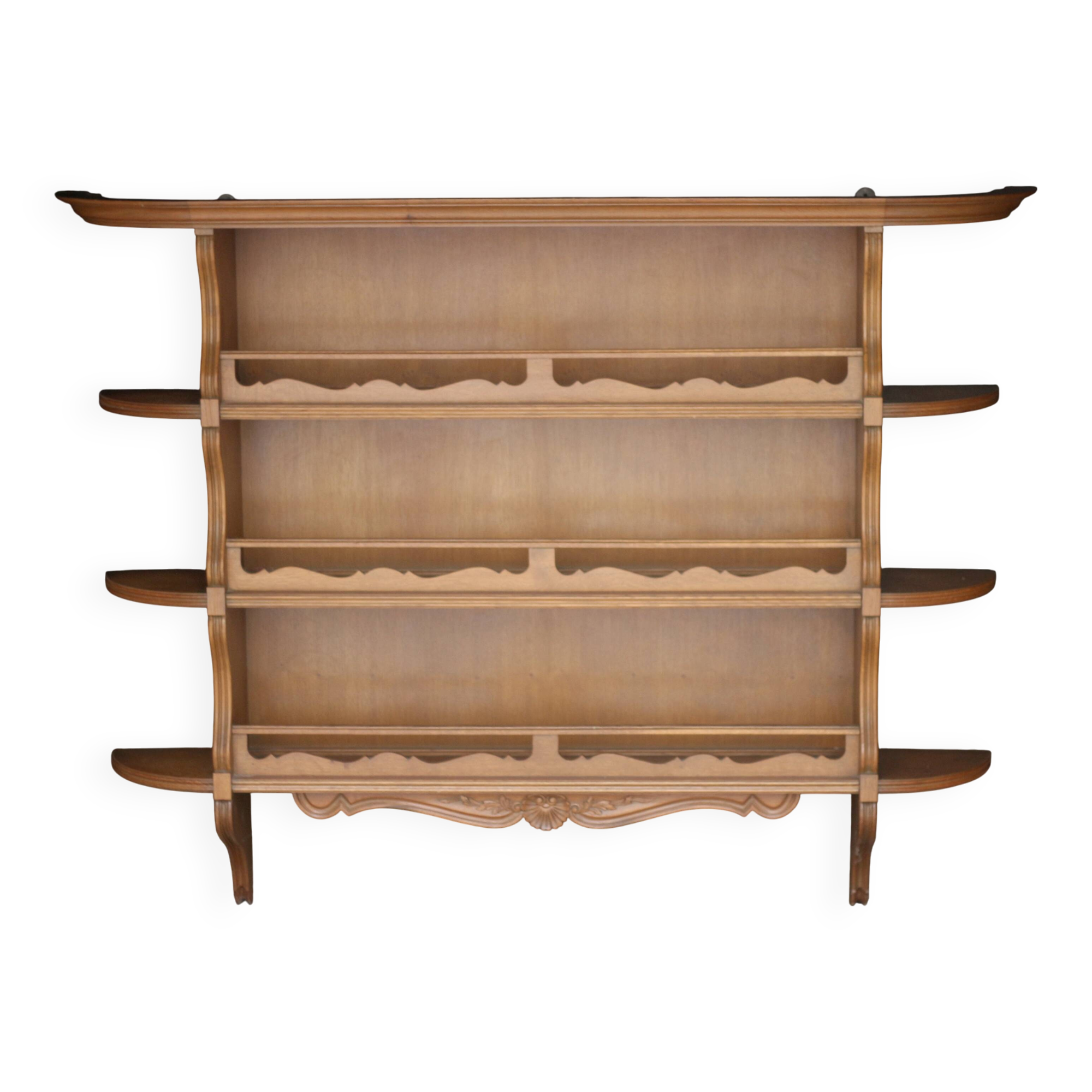 Imposing wall-mounted dresser of very fine craftsmanship