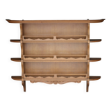 Imposing wall-mounted dresser of very fine craftsmanship