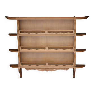 Imposing wall-mounted dresser of very fine craftsmanship