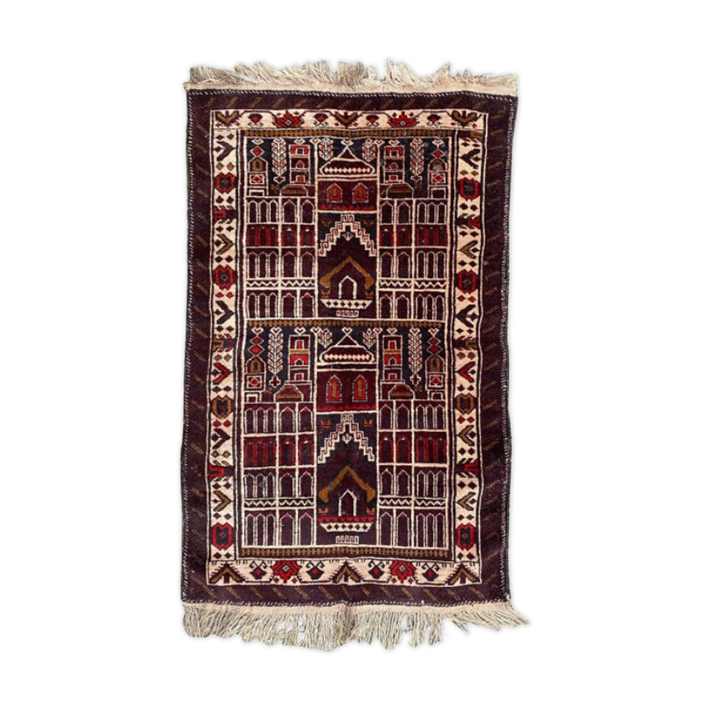 Afghan carpet Baluch vintage 140x86cm