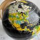 Vintage French school globe – model with black oceans