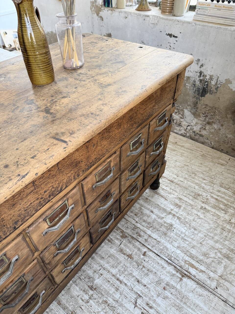 Comptoir, îlot central, meuble de métier multi-tiroirs