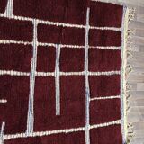 Handmade Moroccan wool Berber rug size 140 x 260 cm