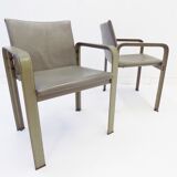 Lot de 2 fauteuils en cuir Matteo Grassi Golfo Dei Poeti