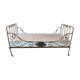 Wrought iron bed with mattress and decorative cover