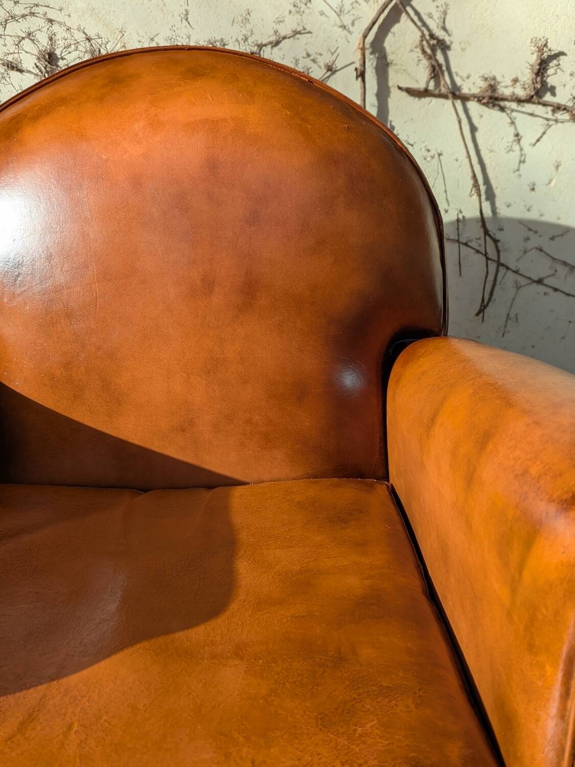 Fauteuil club en cuir