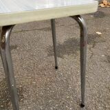 Steel and beige Formica stool