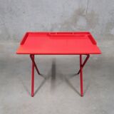 Vintage 80s red fiberglass desk