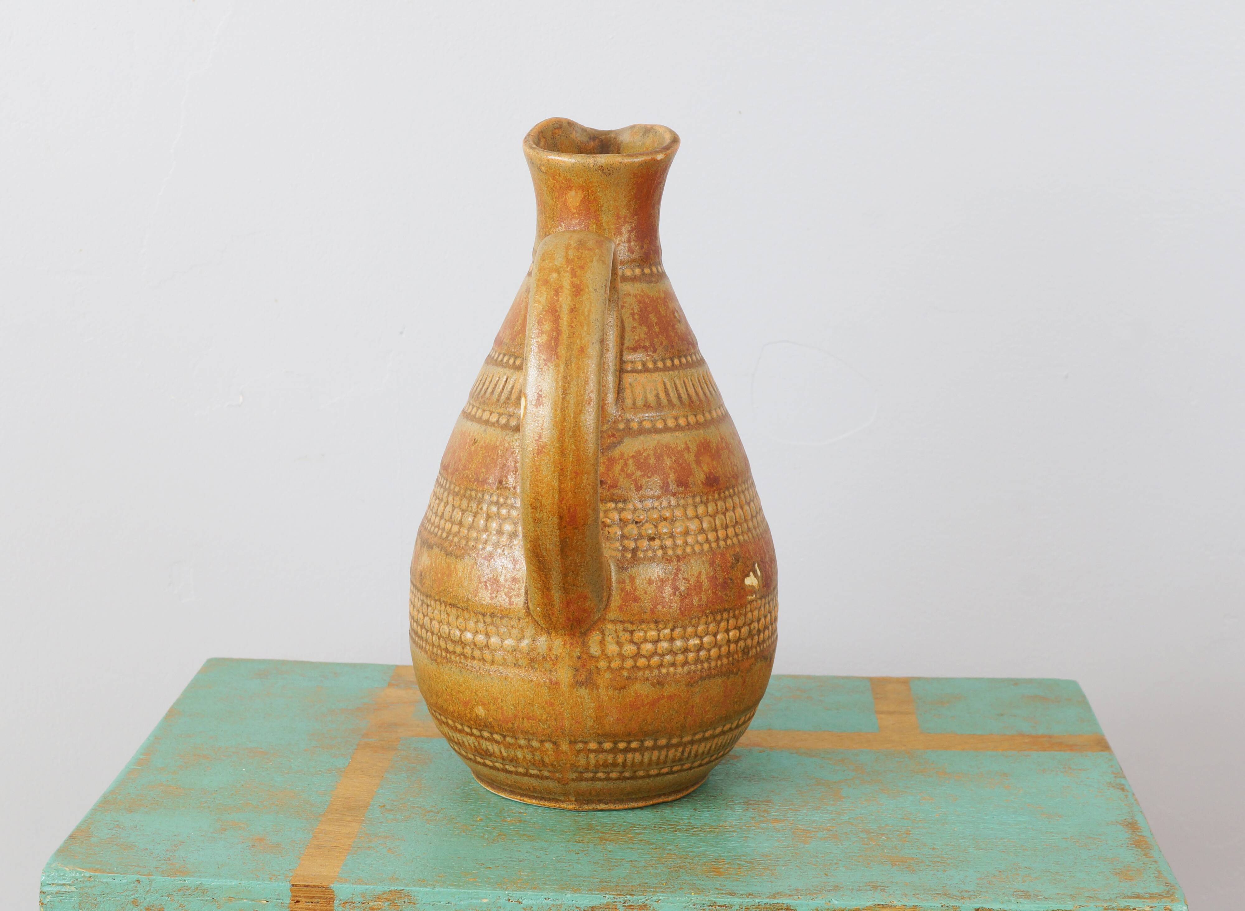 Digoin sandstone jug or vase, vintage