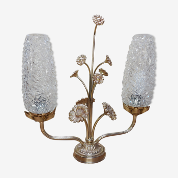 Brass flower lamp